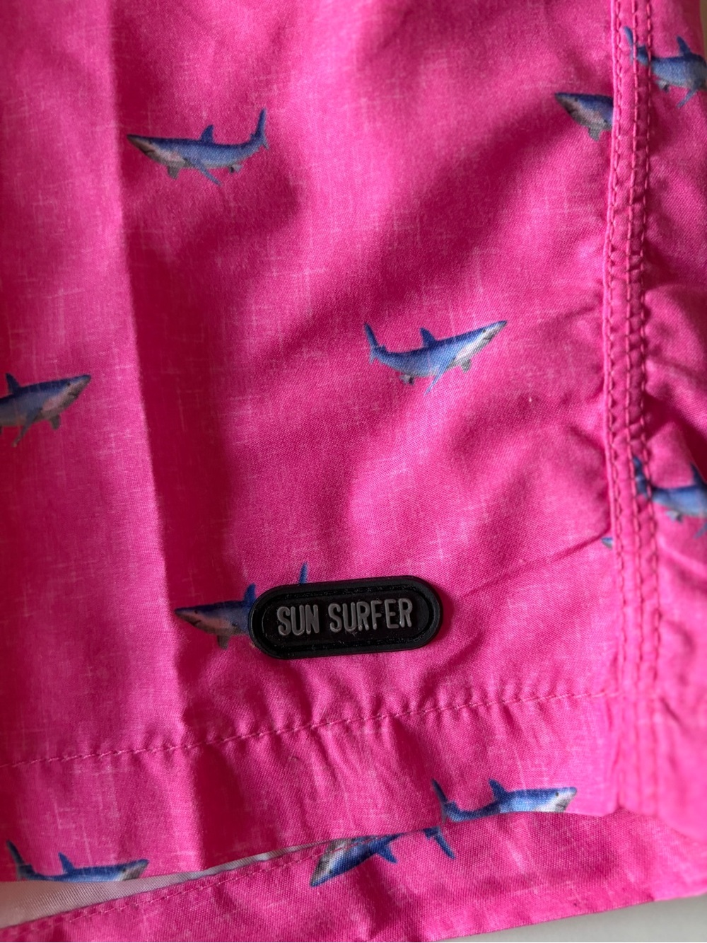 New sun surfer pink shark board swim shorts men’s medium mesh line quick dry - Picture 2 of 6